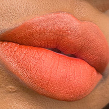 Load image into Gallery viewer, Burnt Orange Matte lipstick lip swatch
